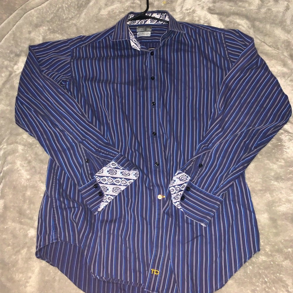 Men’s Thomas Dean Large Button Down Shirt